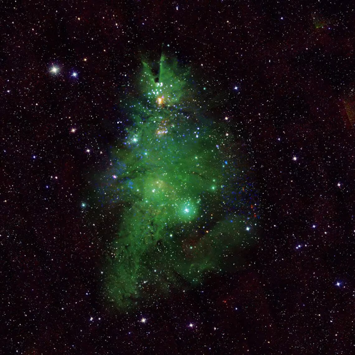 Credits: X-ray: NASA/CXC/SAO; Optical: T.A. Rector (NRAO/AUI/NSF and NOIRLab/NSF/AURA) and B.A. Wolpa (NOIRLab/NSF/AURA); Infrared: NASA/NSF/IPAC/CalTech/Univ. of Massachusetts; Image Processing: NASA/CXC/SAO/L. Frattare & J.Major