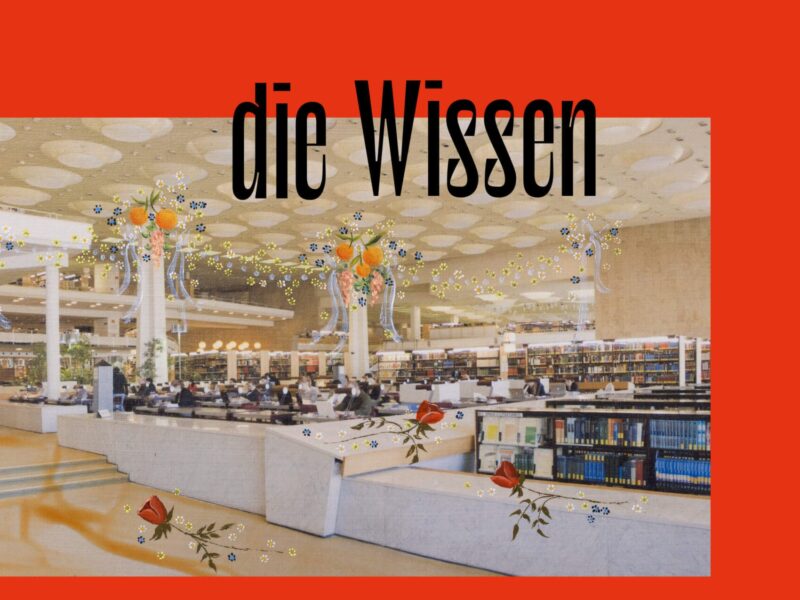 Ausstellung die Wissen eröffnet am 15. Dezember in der nGbK