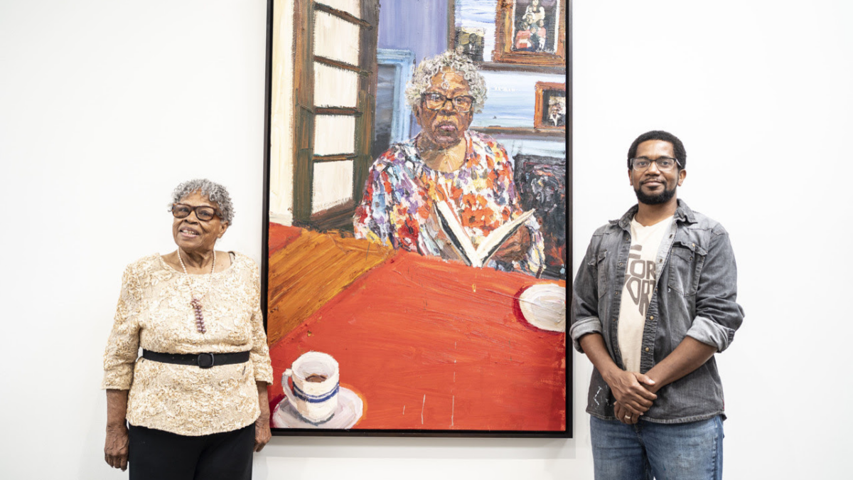 Ms. Opal Lee and Sedrick Huckaby at the Smithsonian National Portrait Gallery