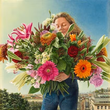 Evert Thielen. Flora, 2023. tempera on panel. Photography Dominique Provost