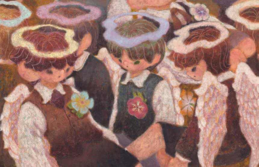 JPS_Kazy Chan_Gardening Club_2024_Acrylic on canvas_116 by 181 cm_Courtesy of the artist and JPS Gallery