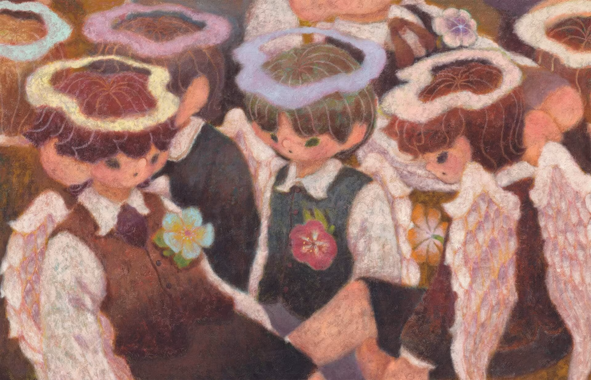 JPS_Kazy Chan_Gardening Club_2024_Acrylic on canvas_116 by 181 cm_Courtesy of the artist and JPS Gallery