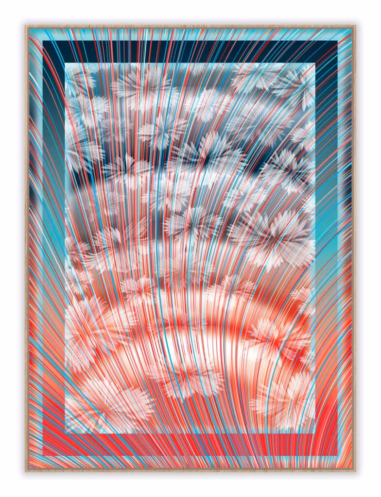 Wild Flowers (acrylic painting on linen, 44.5 in x 33 in) by Kai & Sunny