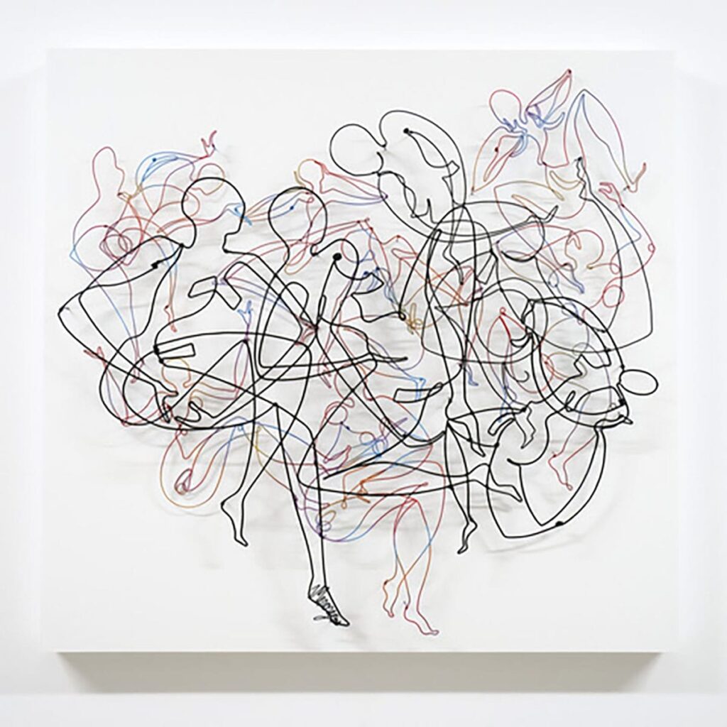 파멜라 메로리 더넘의 새로운 스틸 와이어 조각품