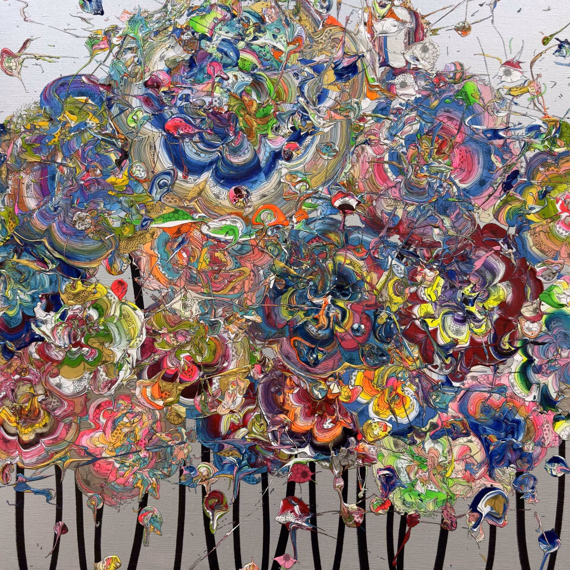 Abstract Flowers by Yuta Okuda, 2024