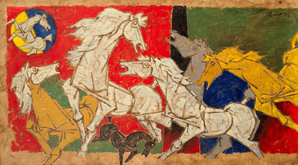 ‘인도 피카소’ M.F. 후세인 역작, 런던 미술 경매 시장 달군다