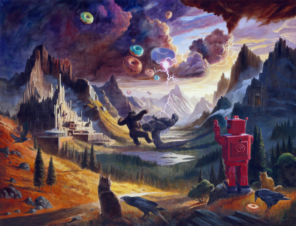 Eric Joyner Explora la Vida Moderna a Través de Robots y Donuts en una Nueva Exposición