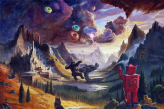 'Someday World' (oil on canvas, 65 in x 85 in)