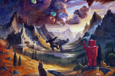 埃里克·乔이너在新展览中通过机器人和甜甜圈探索现代生活