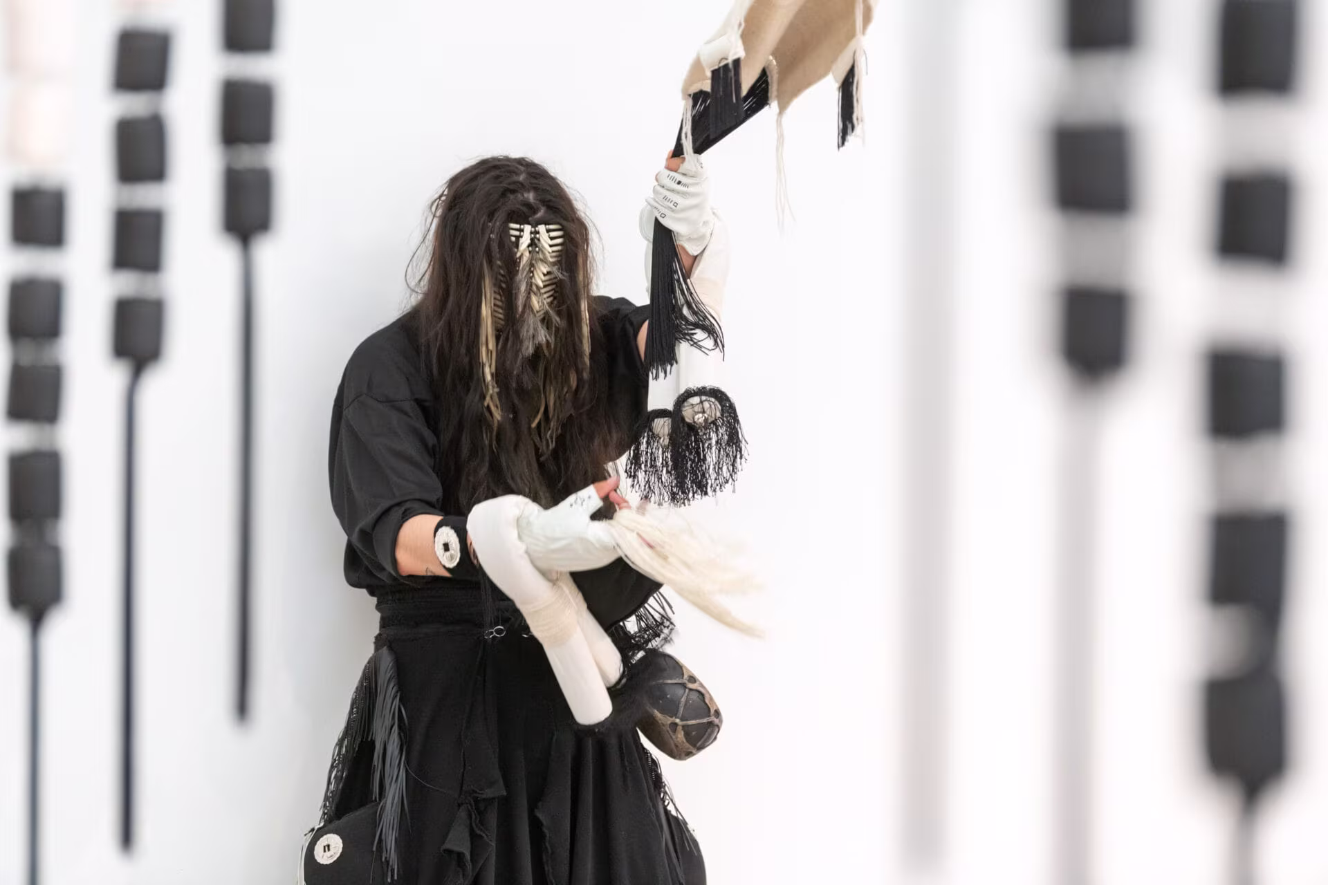 Opening reception of Indian Theater: Native Performance, Art, and Self-Determination since 1969, June 24th 2023. Hessel Museum of Art, Center for Curatorial Studies, Bard College, Annandale-on-Hudson, NY. Photo: Karl Rabe, 2023.