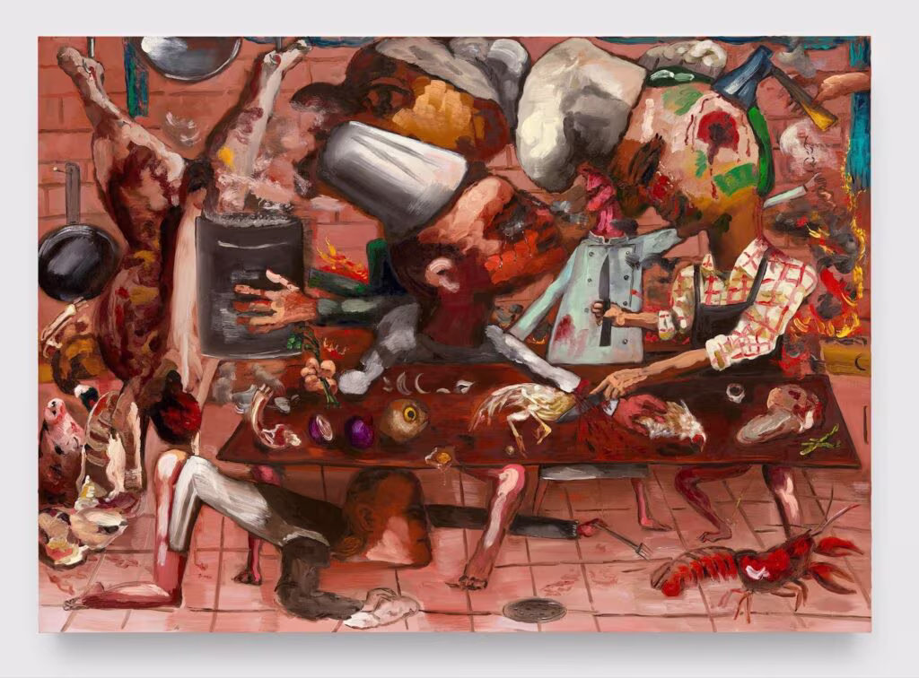 Dana Schutz, The Cooks, 2025 © Dana Schutz. Courtesy the artist and David Zwirner