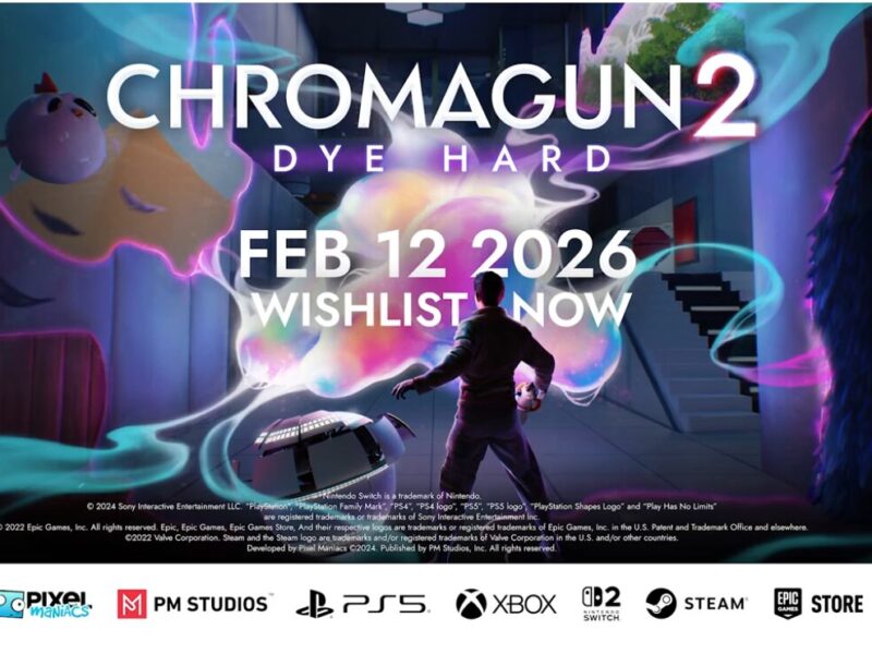 Pixel ManiacsとPM Studios、色彩パズルゲーム『ChromaGun 2: Dye Hard』を発表