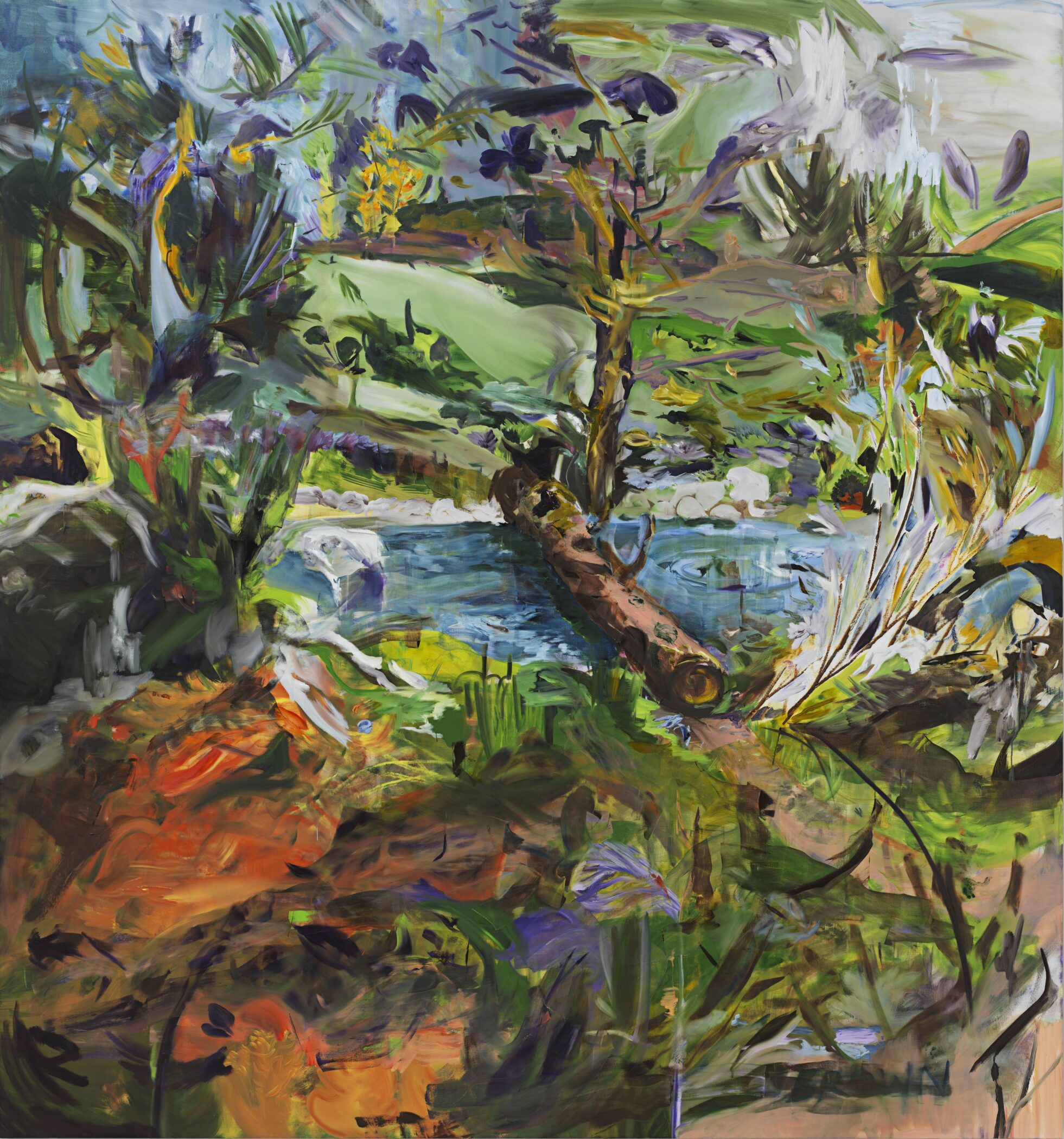 Cecily Brown, Nature Walk with Paranoia, 2024, Oil on linen, 226.06 x 210.82 cm (89 x 83 in.) © Cecily Brown, 2026. Photo: Genevieve Hanson