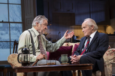 Griff Rhys Jones as Jim Hacker and Clive Francis as Sir Humphrey Appleby in I'm Sorry, Prime Minister (credit Johan Persson)