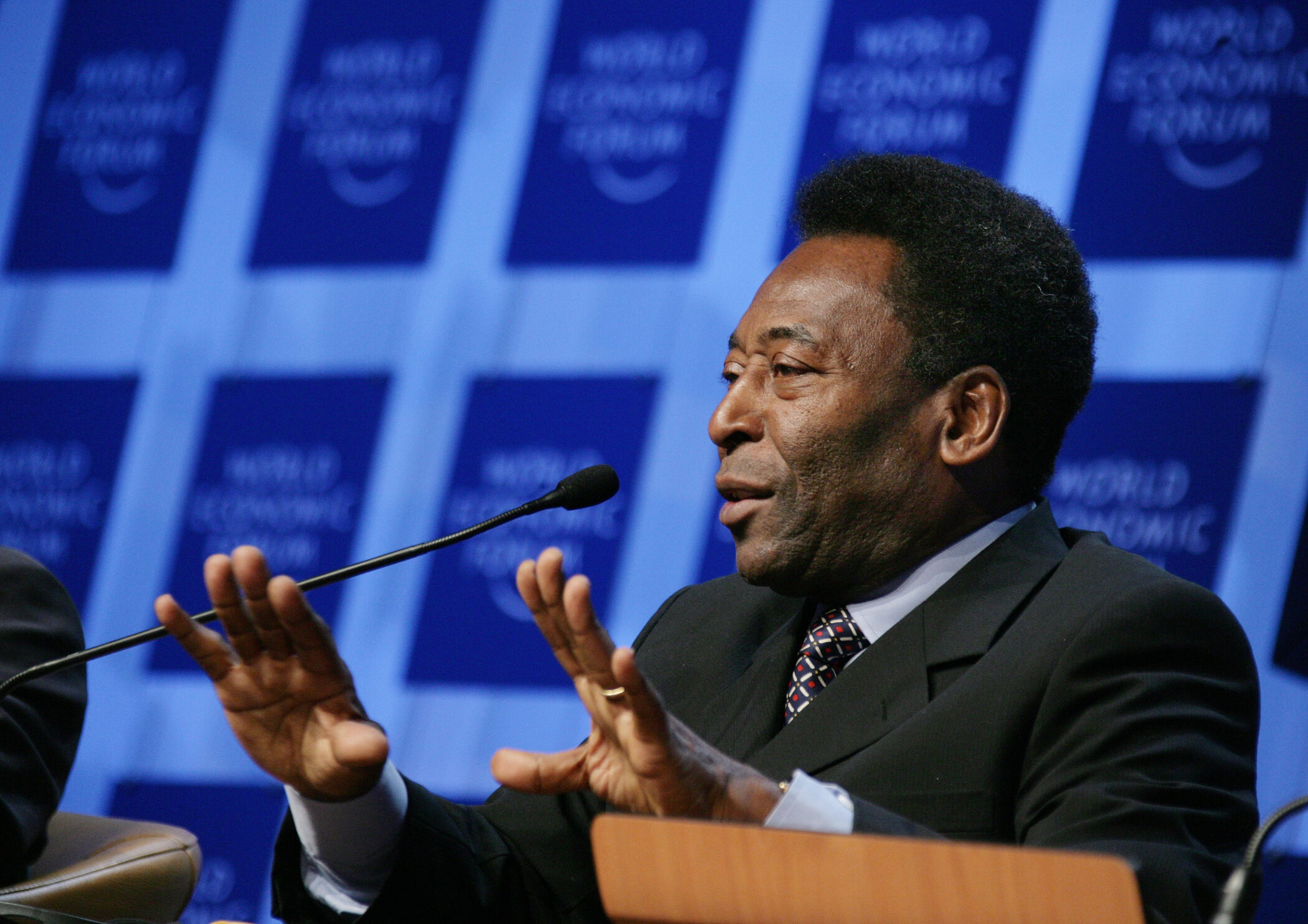 Pelé at the World Economic Forum Annual Meeting in Davos, 2006