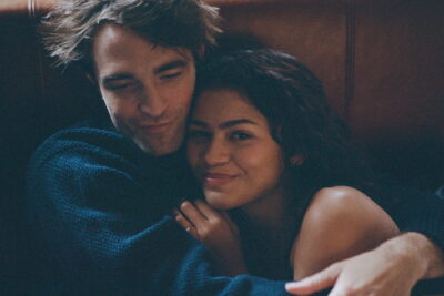 Still from Kristoffer Borgli's The Drama, with Zendaya and Robert Pattinson as a couple a week before their wedding.