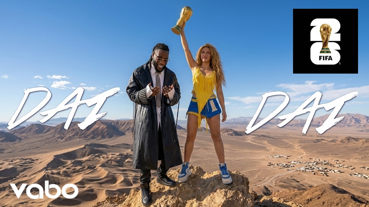 Shakira e Burna Boy lançam ‘Dai Dai’, hino oficial da Copa do Mundo 2026
