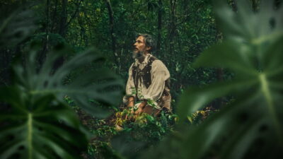 Gael García Bernal as Ferdinand Magellan in the jungle in Lav Diaz's Magellan