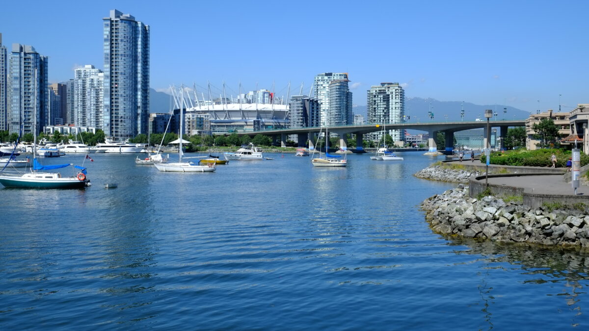 BC Place stadium aerial view from Callisto building, Vancouver
