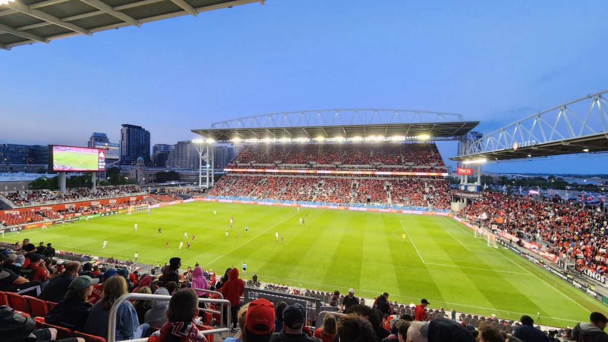 BMO Field interior during a Toronto FC match, 2024