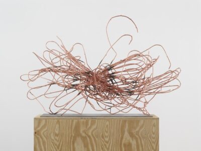 Christopher Wool, Untitled, 2016, copper-plated bronze sculpture on plywood plinth, Breaking Ground exhibition, Talley Dunn Gallery