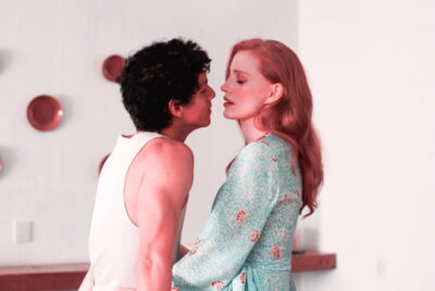 Jessica Chastain and Isaac Hernández in an intimate scene from Michel Franco's film Dreams