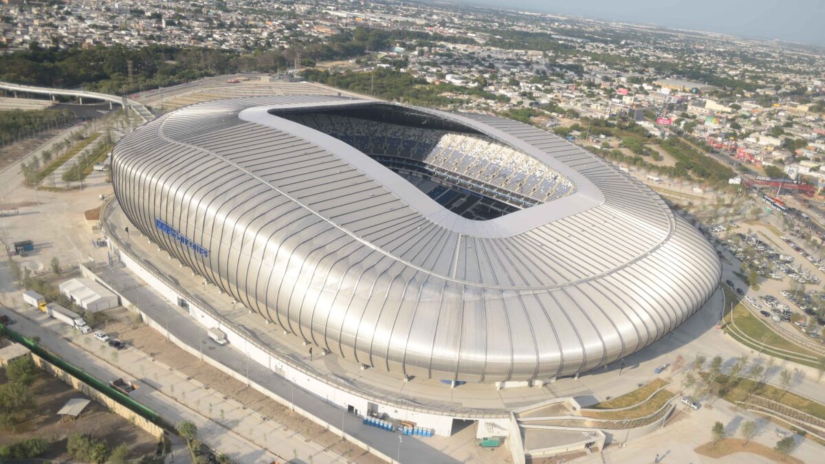 Aerial view of Estadio BBVA Bancomer at its inauguration in 2015, Guadalupe, Monterrey