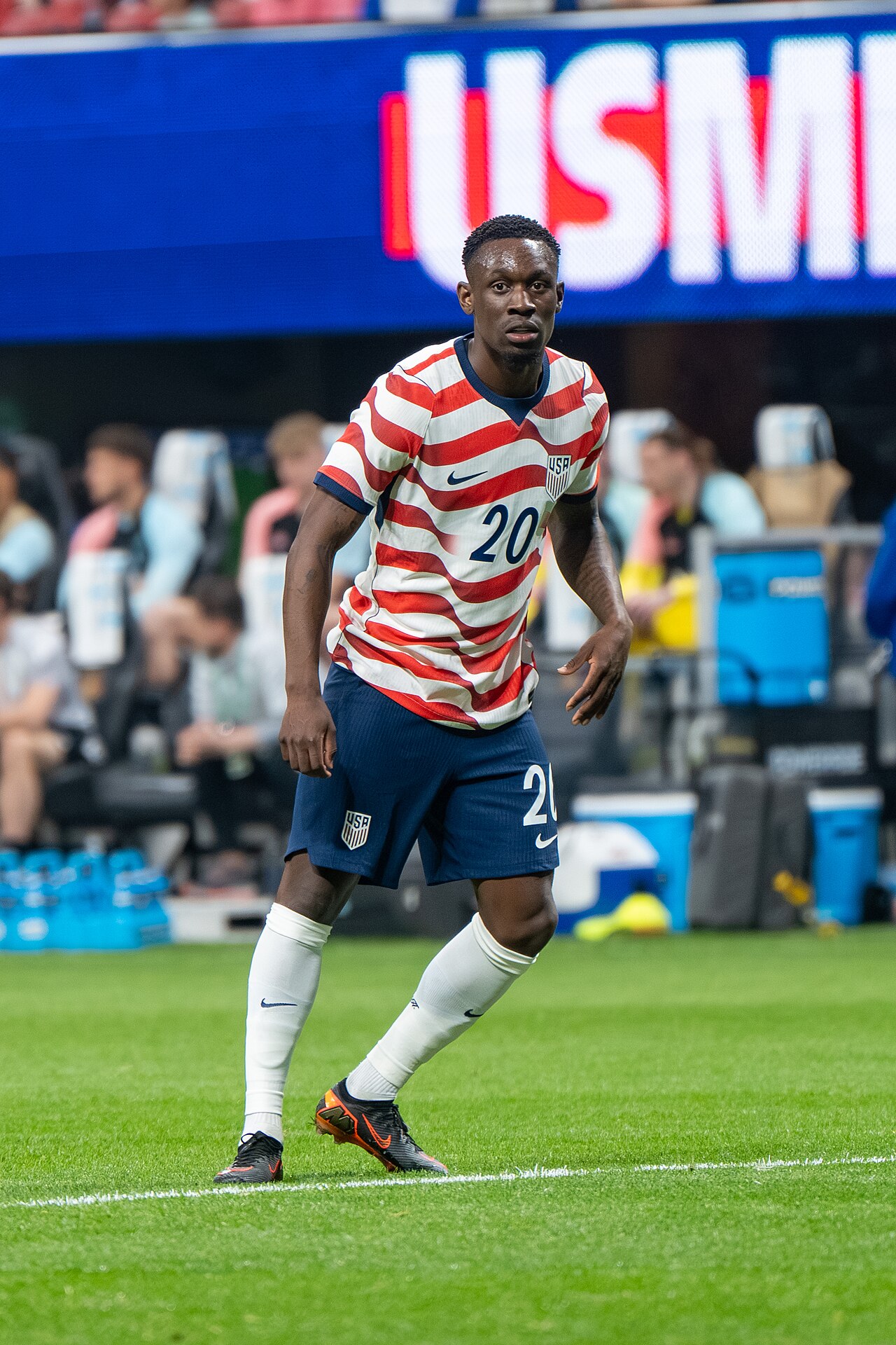 Folarin Balogun in the United States kit