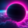 Abstract editorial astronomy image showing asymmetric terminator zones on WASP-121 b, a tidally locked exoplanet, with silicate cloud formations at dawn and incandescent magenta haze at dusk