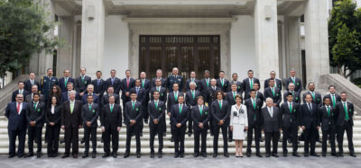 The Mexico national football team (El Tri) posed together as a full squad