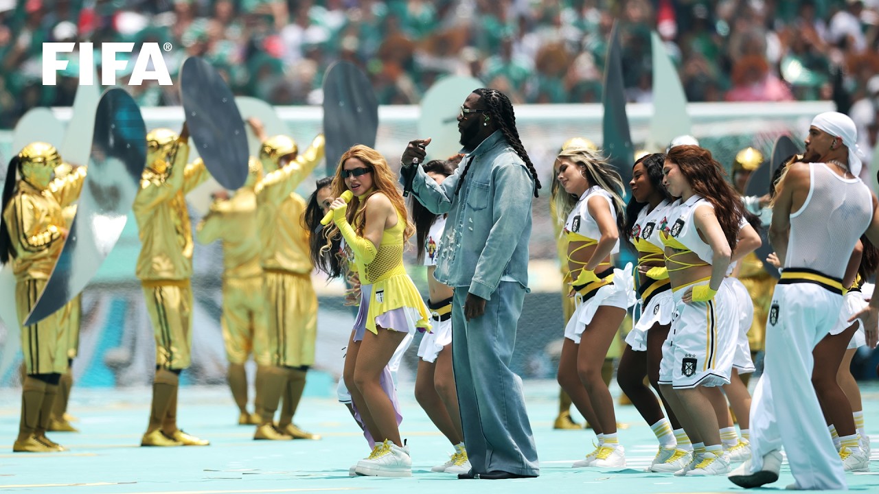 Shakira lidera nove artistas na abertura da Copa do Mundo no Estadio Azteca
