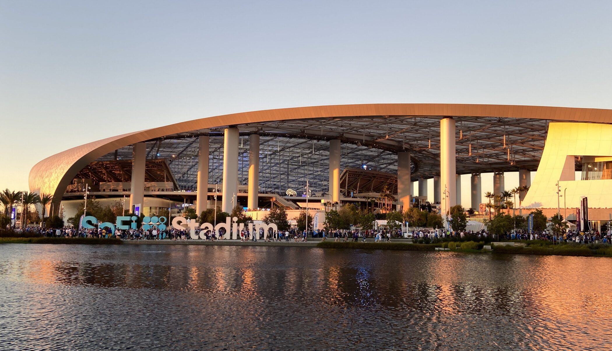 Exterior view of SoFi Stadium in Inglewood, California