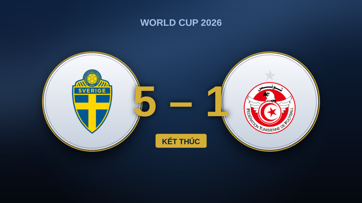 Thụy Điển – Tunisia 5-1: cách biệt ở chuyển trạng thái, không phải đẳng cấp