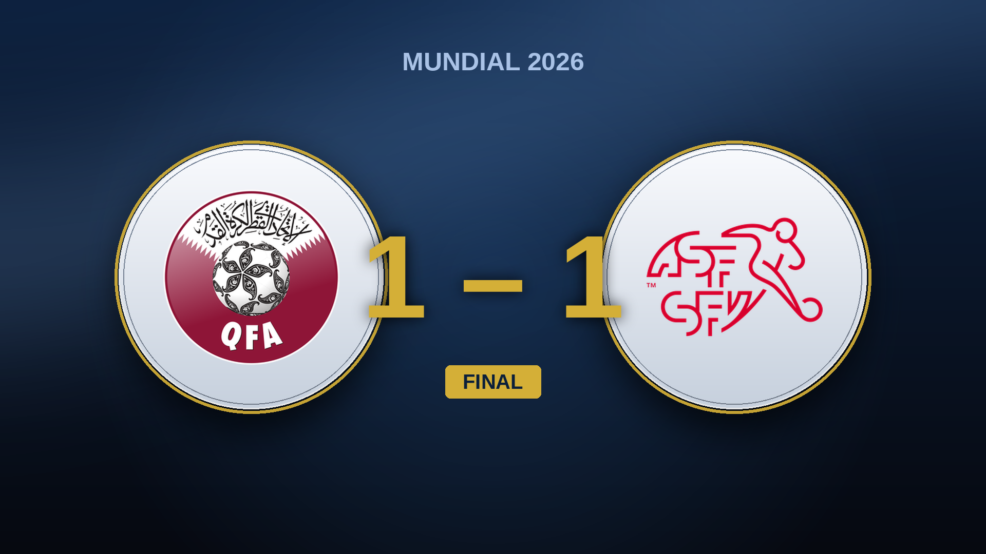 Catar – Suiza 1-1: el debut mundialista de Lopetegui se salva con un cabezazo en el 90+4