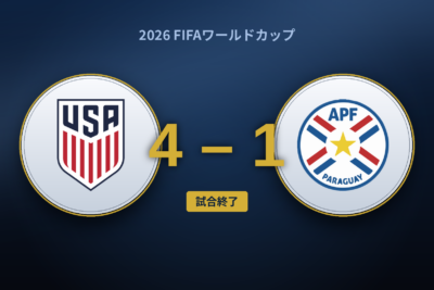 アメリカ – パラグアイ：プリシッチを欠いた30分を覆い隠す4-1