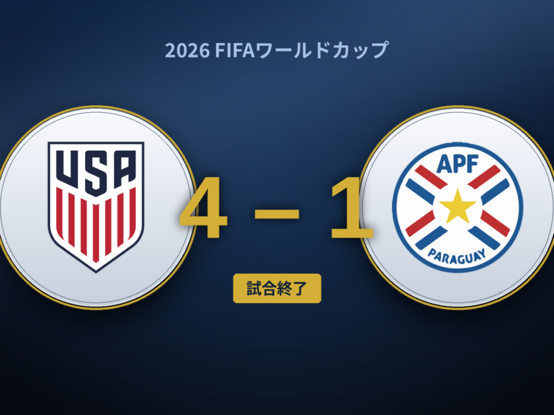 アメリカ – パラグアイ：プリシッチを欠いた30分を覆い隠す4-1