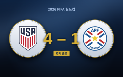 미국 – 파라과이: 풀리식 없이 내준 30분을 가리는 4-1
