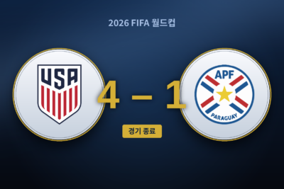 미국 – 파라과이: 풀리식 없이 내준 30분을 가리는 4-1