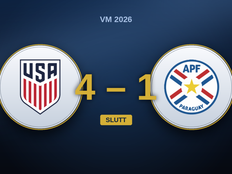 USA – Paraguay: en 4-1 som pynter på halvtimen USA ga bort uten Pulisic