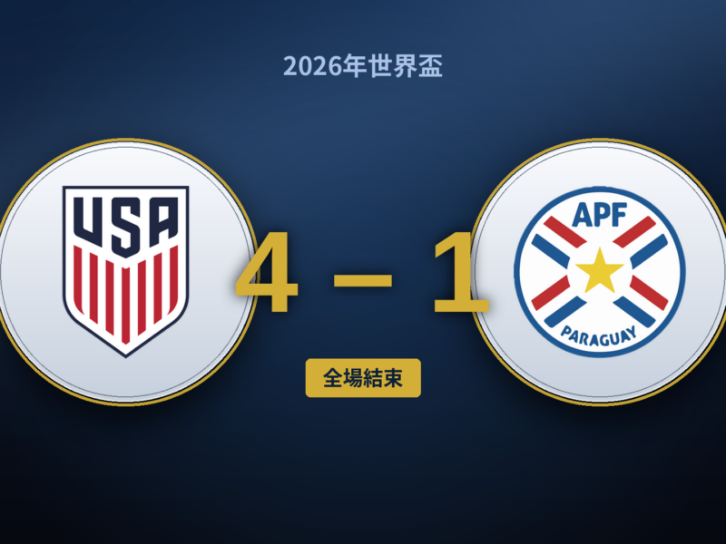 美國 – 巴拉圭：4-1比分掩蓋了失去普利西奇後讓出的半小時