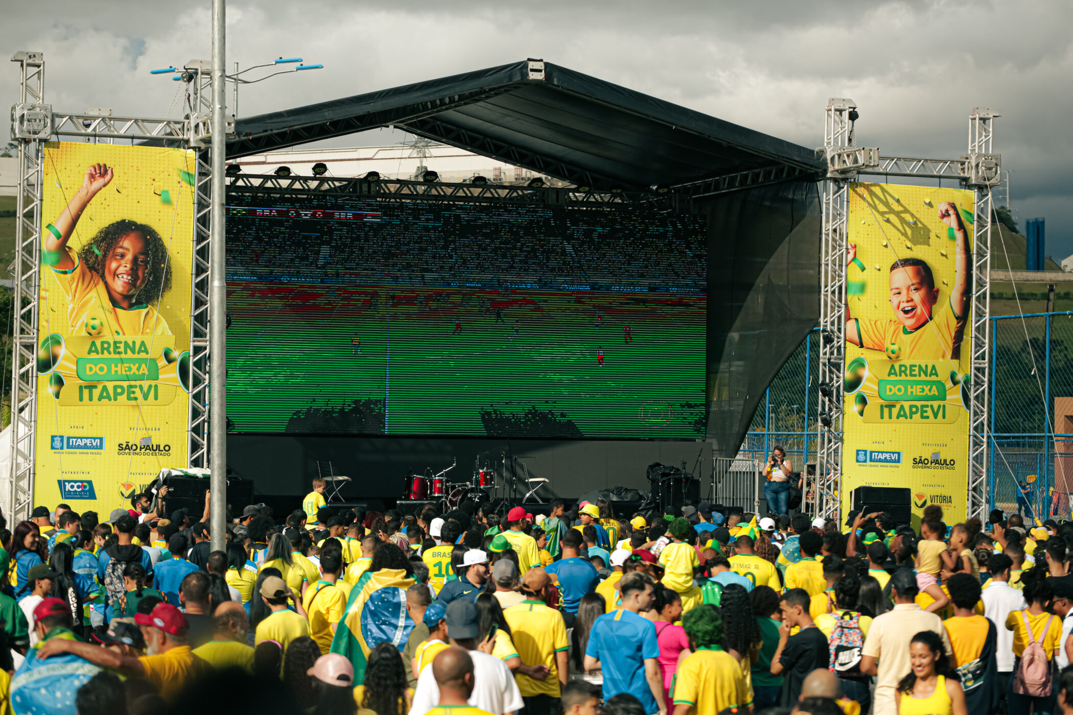 Brazil national football team players celebrating during the 2022 FIFA World Cup