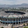 Aerial view of Estadio Azteca in Mexico City, host stadium of the 2026 World Cup opening match.