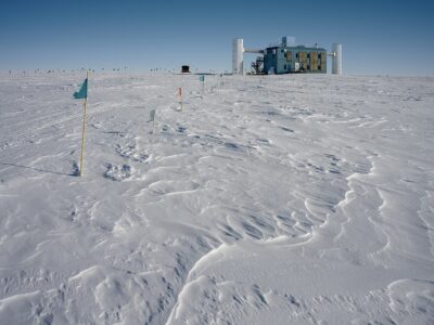 IceCube Neutrino Observatory surface facilities in Antarctica, 2023