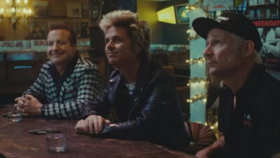 The members of Green Day in a scene from Lee Kirk's comedy Nimrods