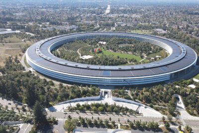 Apple Park headquarters aerial view