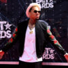 Chris Brown on the red carpet at the BET Awards