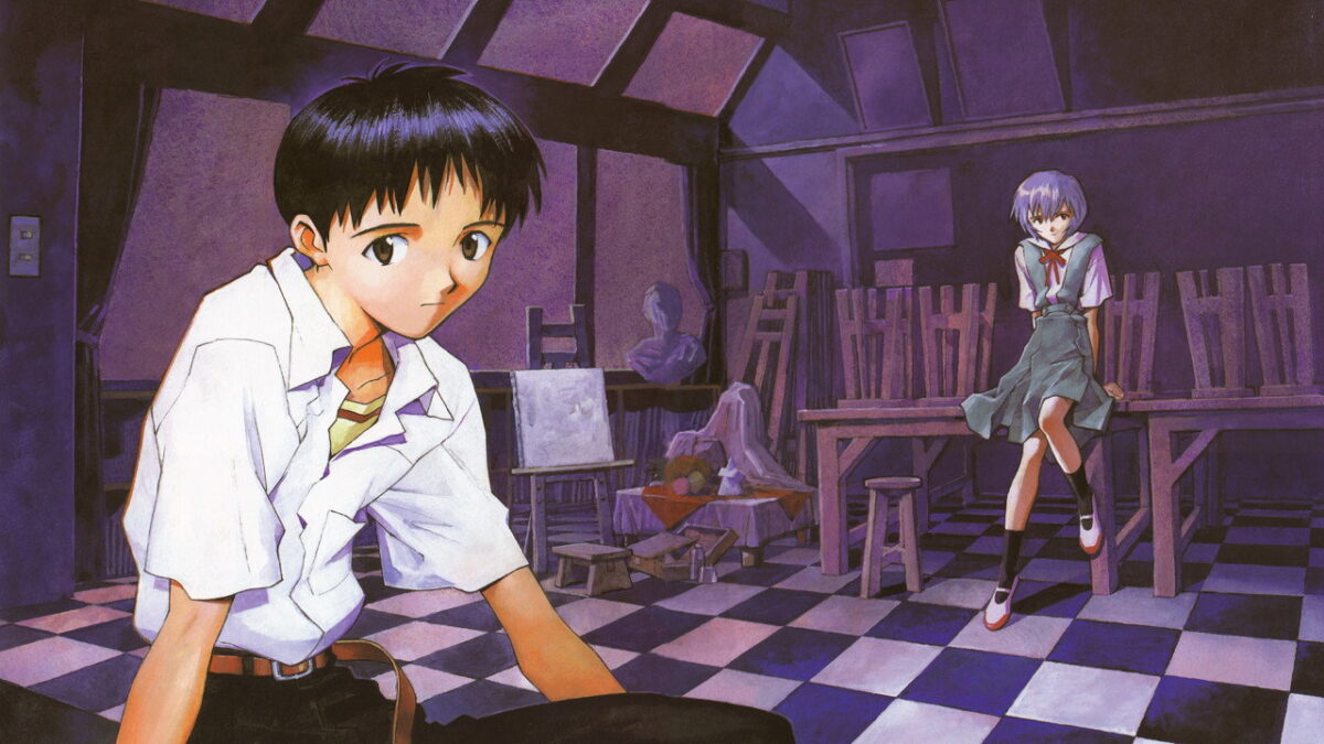 A still from Neon Genesis Evangelion Death and Rebirth, 1997
