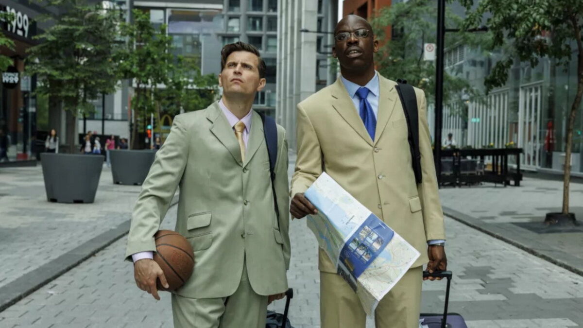 Raphaël Quenard and Jean-Pascal Zadi in the comedy The American Dream, 2026