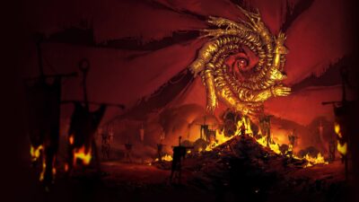 No Rest for the Wicked — key art showing the hand-painted action RPG world