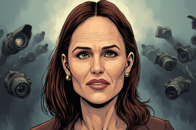Comic-style AI illustration of Jennifer Garner